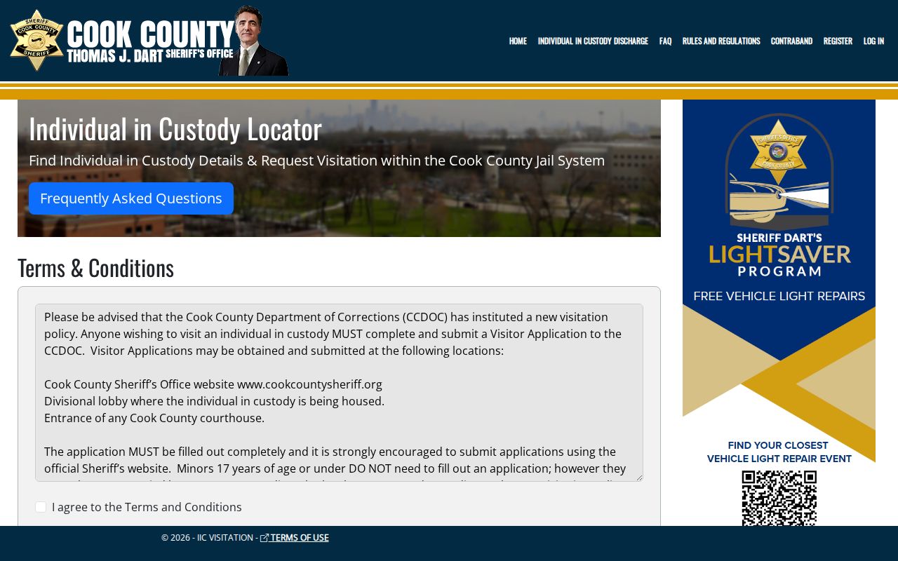 Cook County Sheriff current custody locator search