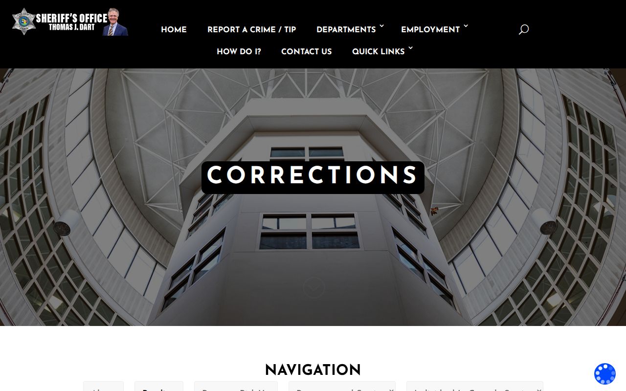 Cook County Sheriff bonding page with discharge timing guidance