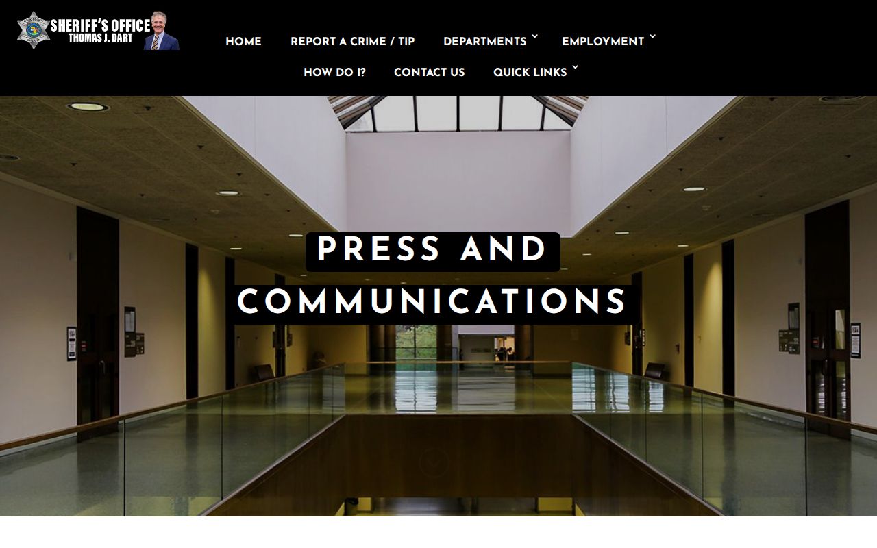 Cook County Sheriff Communications booking photo instructions